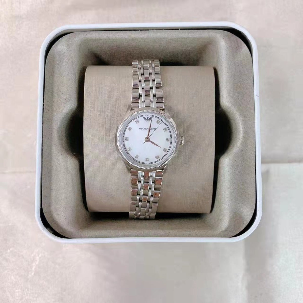 Emporio Armani AR1803 Women's Three-Hand Stainless Steel Watch Emporio Armani AR1803 Women's Three-Hand Stainless Steel Watch
